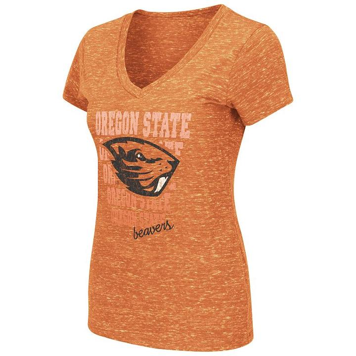 Women's Oregon State Beavers Delorean Tee, Size: Small, Grey (charcoal)