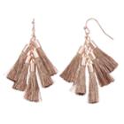 Lc Lauren Conrad Cluster Tassel Nickel Free Drop Earrings, Women's, Light Red