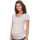 Maternity A:glow Ruched Scoopneck Tee, Women's, Size: Xl-mat, Med Green