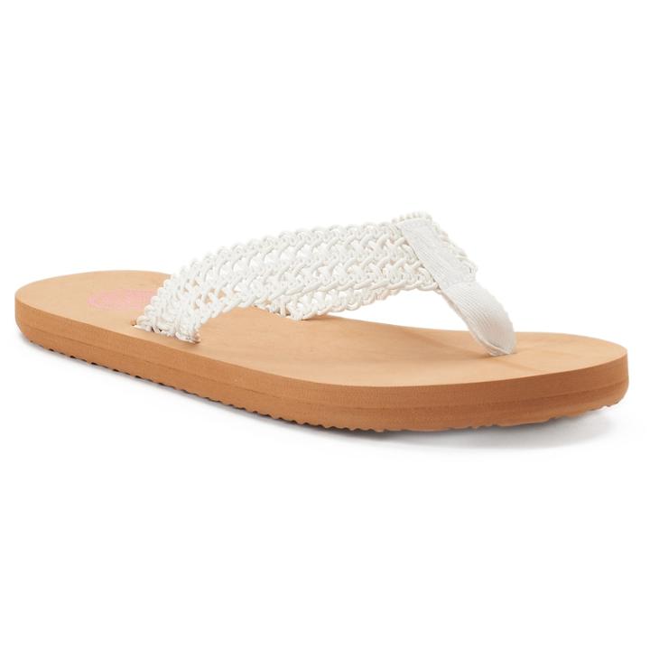 So® Crochet Lami Women's Sandals, Size: Medium, White