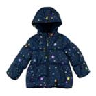 Girls 4-6x Oshkosh B'gosh&reg; Heavyweight Fleece-lined Foil Star Printed Jacket, Size: 5-6, Blue (navy)