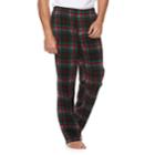 Men's Patterned Microfleece Lounge Pants, Size: Xl, Dark Red