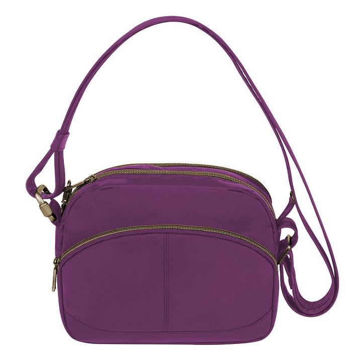 Travelon Signature Rfid-blocking Anti-theft Shoulder Bag, Adult Unisex, Purple