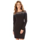 Women's Apt. 9&reg; Lace Sweater Dress, Size: Large, Charcoal Black