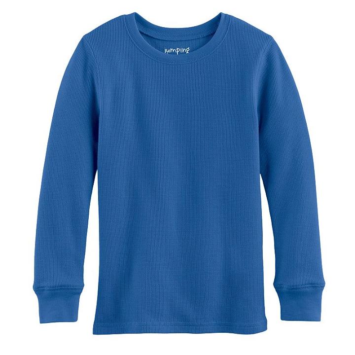 Boys 4-10 Jumping Beans&reg; Solid Thermal Tee, Size: 10, Med Blue