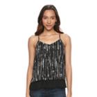 Women's Apt. 9&reg; Pleated Camisole, Size: Xs, Black