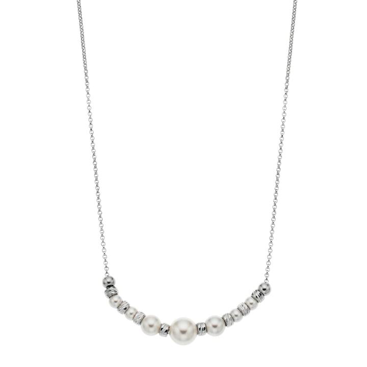 Sterling Silver Simulated Pearl Beaded Necklace, Women's, Size: 18, White