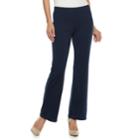 Women's Croft & Barrow Easy Care Pull-on Ponte Pants, Size: Xl, Dark Blue
