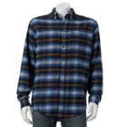 Big & Tall Croft & Barrow&reg; Classic-fit Plaid Flannel Button-down Shirt, Men's, Size: Xl Tall, Black