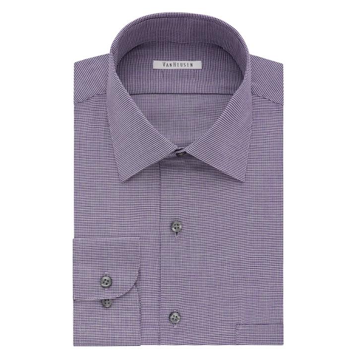 Men's Van Heusen Regular-fit Comfort Soft Wrinkle-free Dress Shirt, Size: L-34/35, Purple