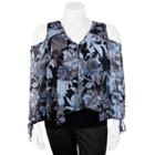 Juniors' Plus Size Iz Byer California Long Sleeve Cold Shoulder Top, Girl's, Size: 3xl, Ovrfl Oth
