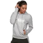 Women's Adidas Linear Metallic Graphic Pullover Hoodie, Size: Medium, Med Grey