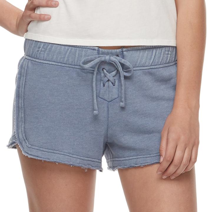 Juniors' So&reg; Lace-up Shorts, Teens, Size: Small, Med Blue