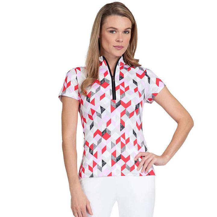 Women's Tail Hester Quarter-zip Knit Golf Top, Size: Medium, Red Other