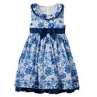 Girls 4-6x Nannette Floral Butterfly Ruffle Dress, Size: 4, Blue