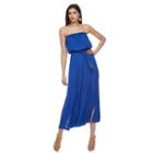 Women's Jennifer Lopez Strapless Blouson Maxi Dress, Size: Medium, Blue