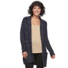 Juniors' Candie's&reg; Chenille Long Cardigan, Teens, Size: Small, Blue Shine
