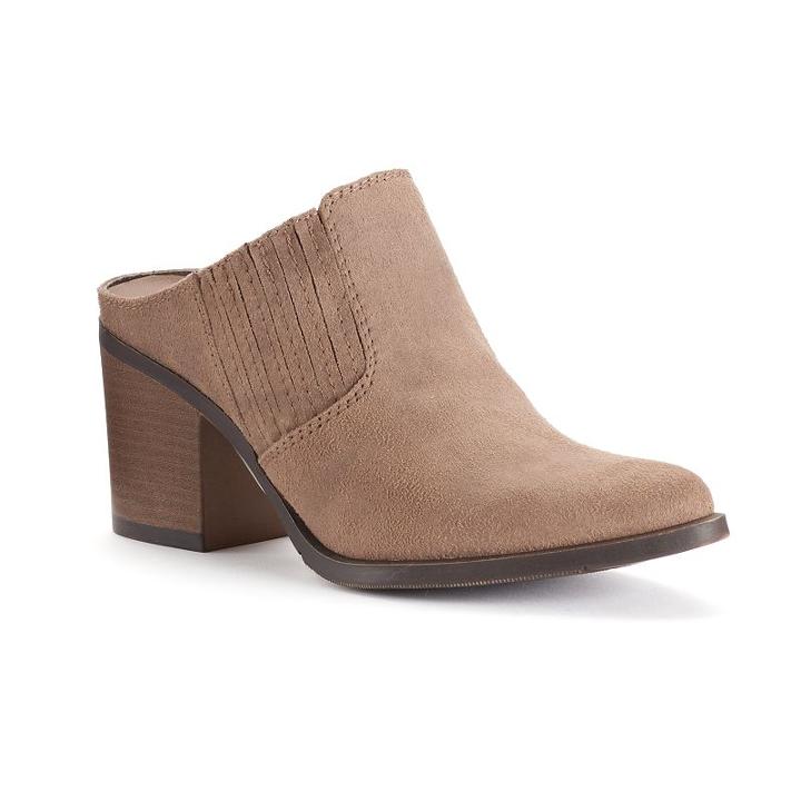 Candie's&reg; Women's Pointed Toe Mules, Girl's, Size: 9, Lt Beige
