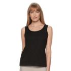 Dana Buchman Essential Lace Tank - Women's, Size: Xl, Black