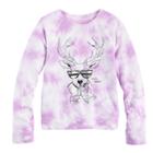 Girls 7-16 & Plus Size Mudd&reg; Graphic Pullover Sweatshirt, Size: 12 1/2, Brt Purple