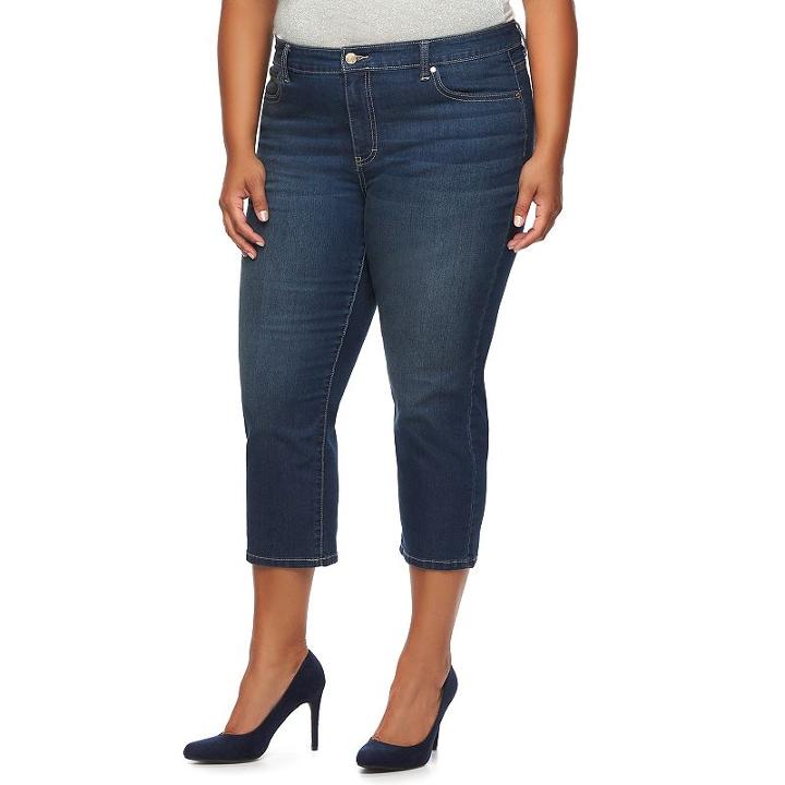 Plus Size Jennifer Lopez Refined Capri Jeans, Women's, Size: 16 W, Blue