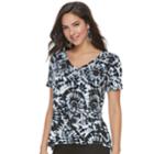 Women's Rock & Republic&reg; V-neck Tee, Size: Small, Blue
