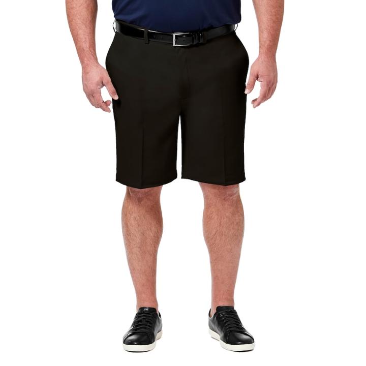 Big & Tall Haggar&reg; Cool 18&reg; Pro Classic-fit Flat-front Shorts, Men's, Size: 44, Black