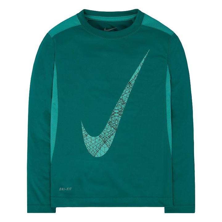 Boys 4-7 Nike Dri-fit Mesh Swoosh Performance Tee, Boy's, Size: 6, Turquoise/blue (turq/aqua)