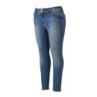 Juniors' Plus Size Wallflower Luscious Curvy Butterfly Skinny Jeans, Girl's, Size: 20 W, Med Blue