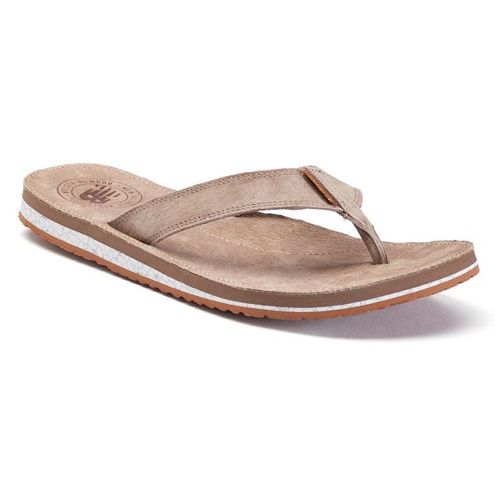 New Balance Classic Men's Flip Flops, Size: Medium (9), Med Brown