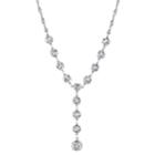 1928 Crystal Silver-tone Graduated Y Necklace, Women's, Size: 16, Grey