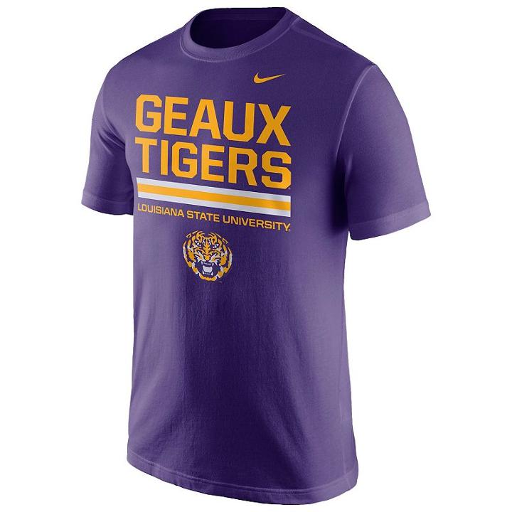Men's Nike Lsu Tigers Local Verbiage Tee, Size: Medium, Purple