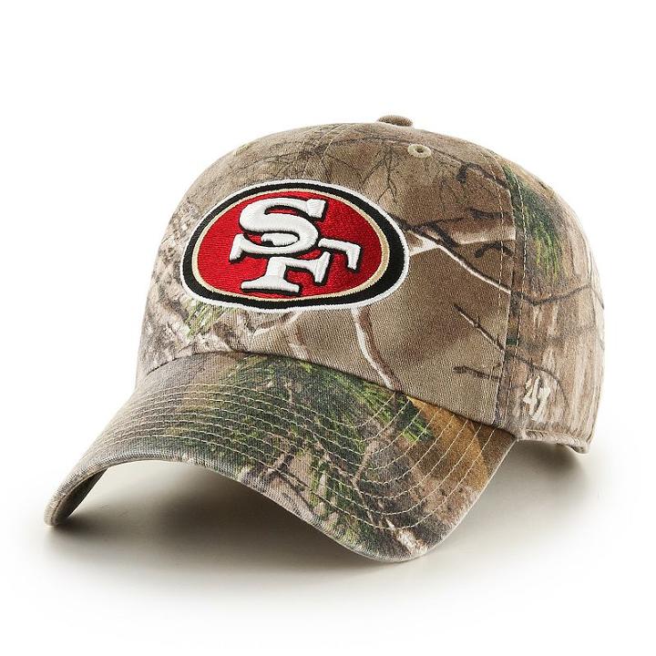 Adult '47 Brand San Francisco 49ers Realtree Clean Up Adjustable Cap, Ovrfl Oth