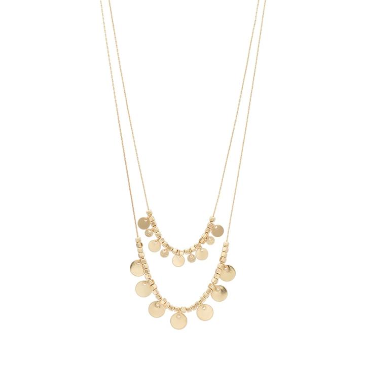 Lc Lauren Conrad Layered Disc Pendant Necklace, Women's, Gold