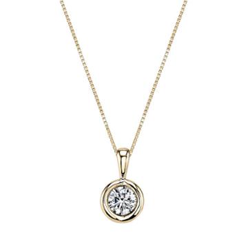 Sirena Collection 14k Gold 1/5 Carat T.w. Certified Diamond Solitaire Pendant Necklace, Women's, Size: 18