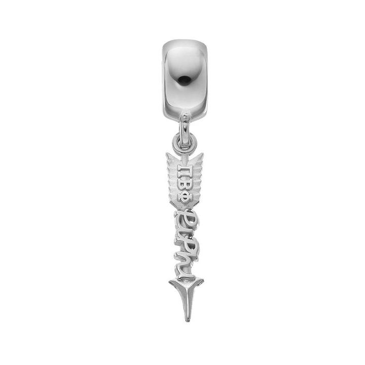 Pi Beta Phi, Logoart Sterling Silver Sorority Arrow Charm, Women's, Grey