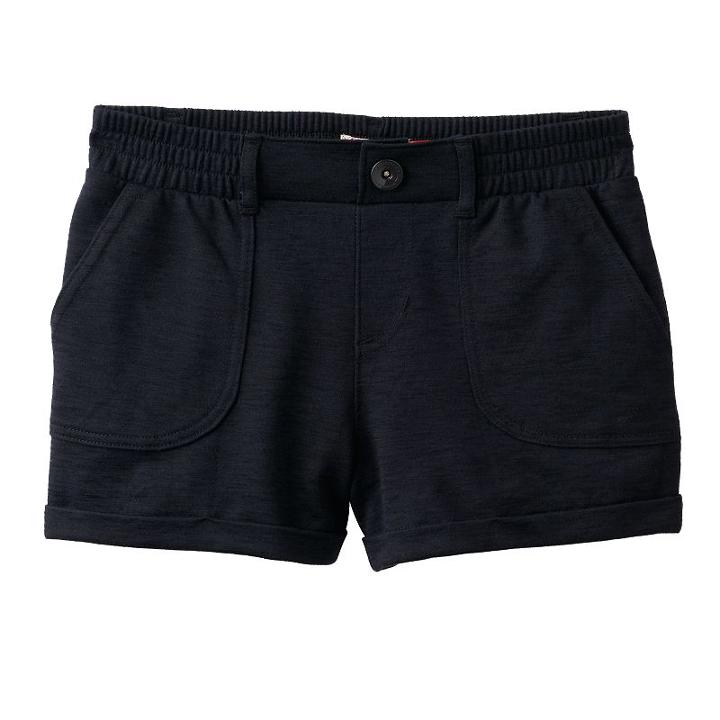 Girls Plus Size So&reg; French Terry Slubbed Soft Shorts, Girl's, Size: 14 1/2, Black