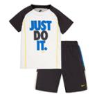 Boys 4-7 Nike Just Do It Raglan Tee & Mesh Shorts Set, Boy's, Size: 6, Grey Other