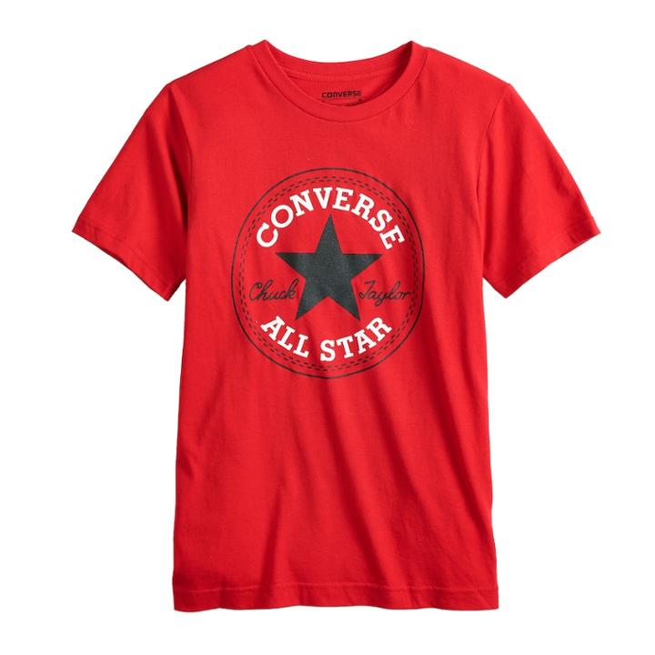 Boys 8-20 Converse Chuck Patch Tee, Size: Large, Red
