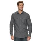 Big & Tall Men's Apt. 9&reg; Brushed 2-pocket Button-down Shirt, Size: 3xl Tall, Dark Grey