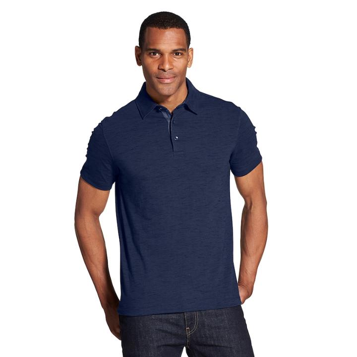 Men's Van Heusen Slim-fit Never Tuck Polo, Size: Small, Blue