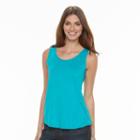 Women's Apt. 9&reg; Strappy Tank, Size: Medium, Turquoise/blue (turq/aqua)