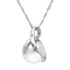 Stella Grace 10k White Gold Diamond Accent & Freshwater Cultured Pearl Pendant, Women's, Size: 17