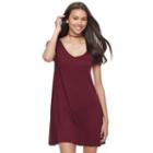 Juniors' So&reg; Cross-back Swing Dress, Teens, Size: Large, Red