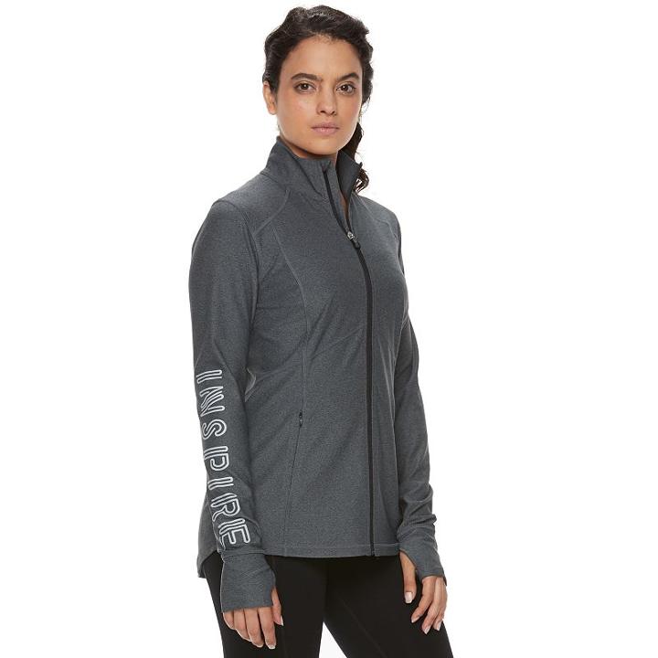 Women's Tek Gear&reg; Performance Full-zip Jacket, Size: Small, Light Grey