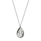 Tori Hill Sterling Silver Marcasite Teardrop Pendant Necklace, Women's, Size: 18, Grey