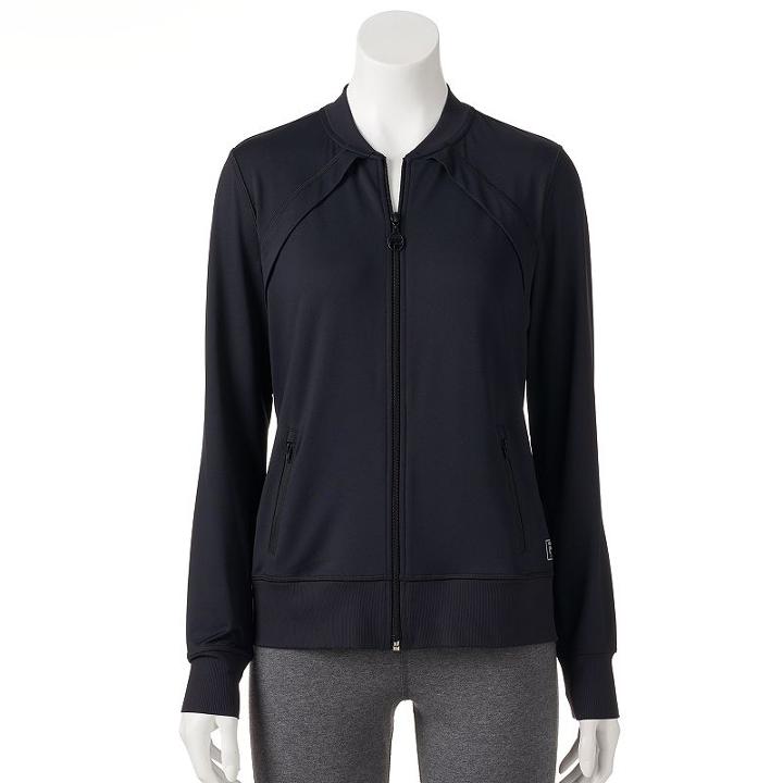 Women's Fila Sport&reg; Mesh Reflective Jacket, Size: Medium, Black