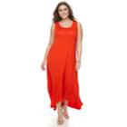 Plus Size Apt. 9&reg; Ruffle High-low Maxi Dress, Women's, Size: 1xl, Drk Orange