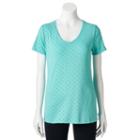 Women's Croft & Barrow&reg; Essential V-neck Tee, Size: Xl, Brt Blue