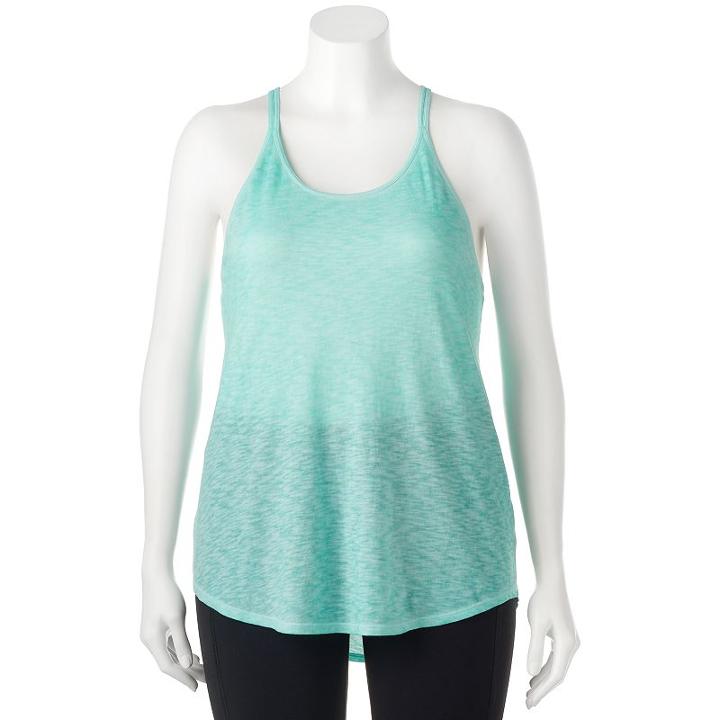 So, Juniors' Plus Size &reg; Strappy Back Tank, Girl's, Size: 3xl, Turquoise/blue (turq/aqua)